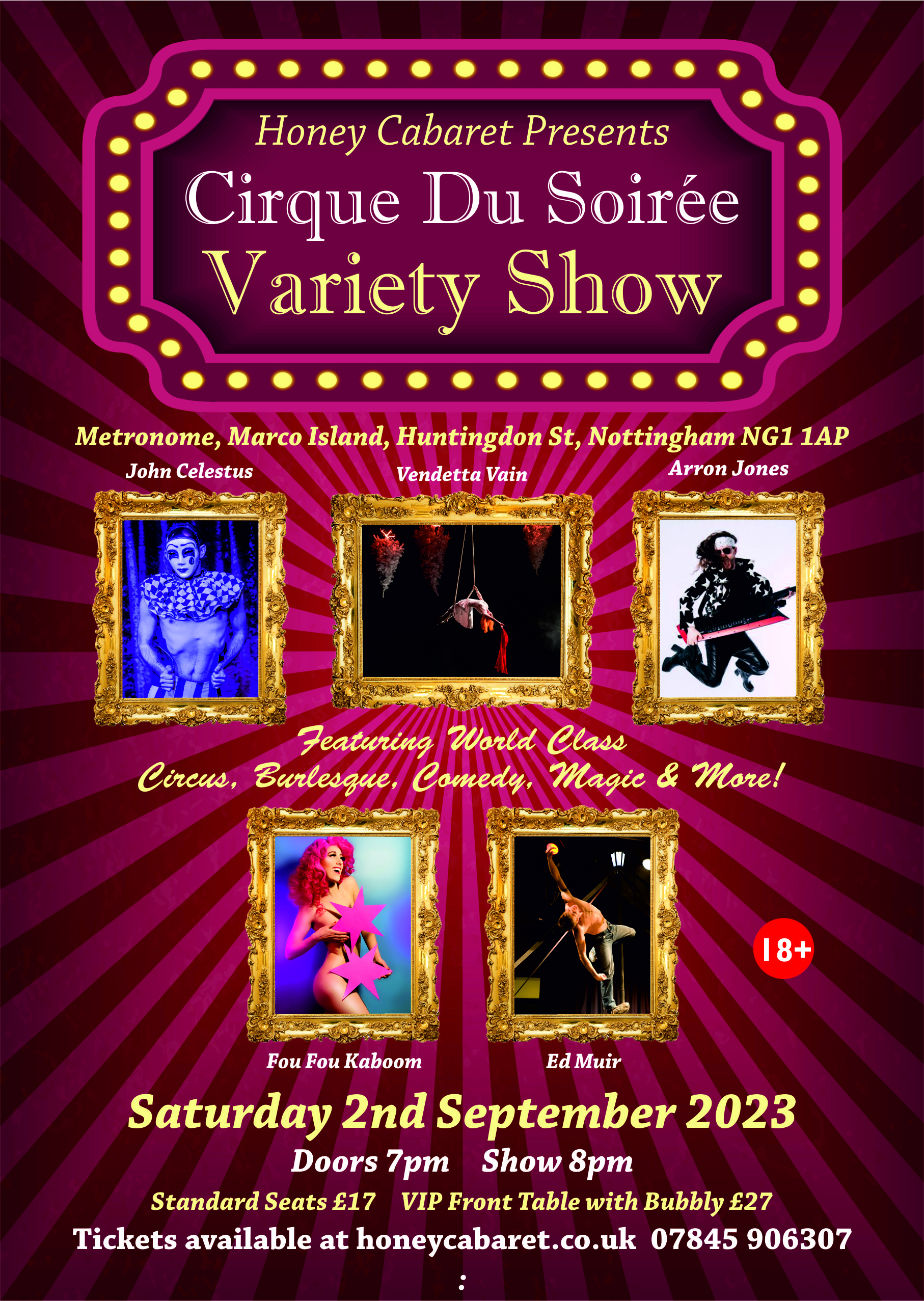 Cirque Du Soiree Variety Show Poster